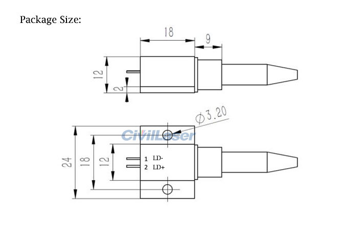 450nm 4W pigtailed laser